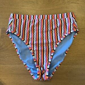 Jessica Simpson multi color swim bikini bottom high rise medium